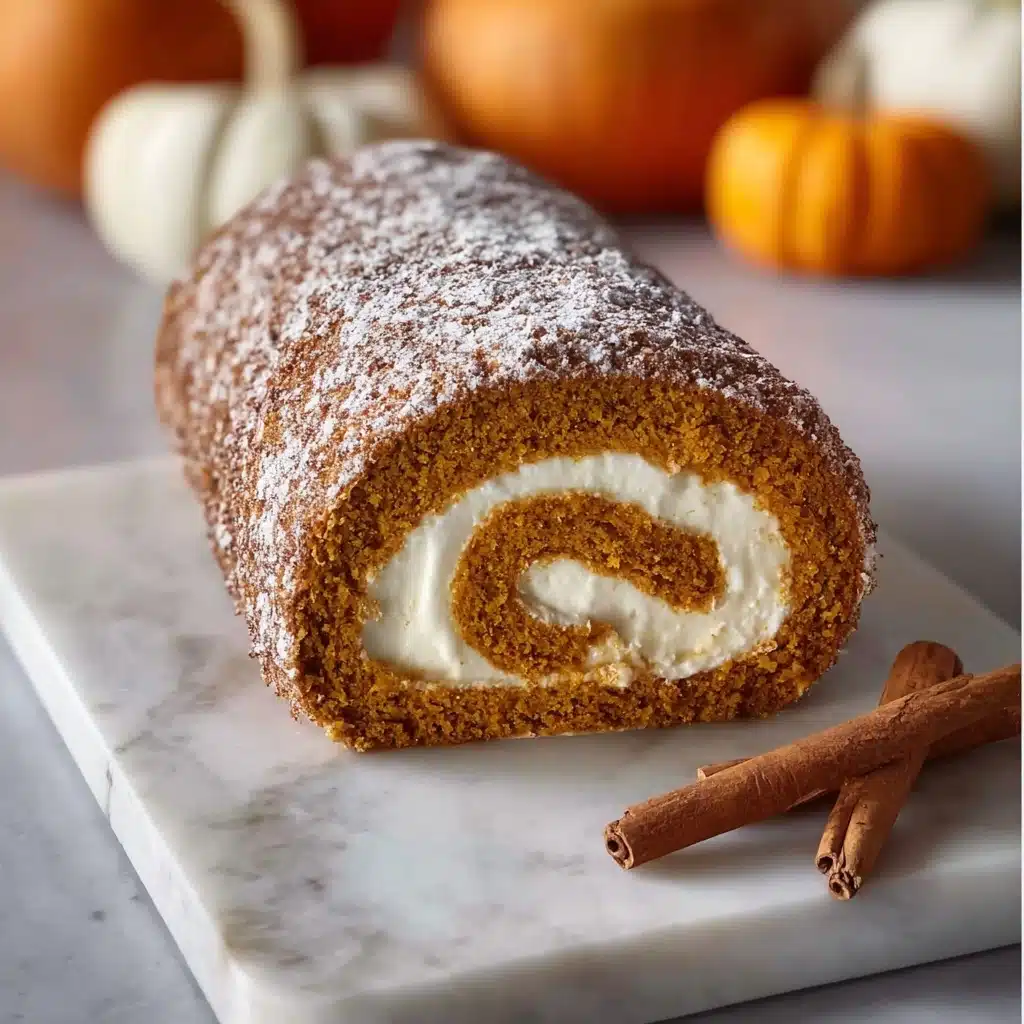 Fall Pumpkin Spice Roll Cake Recipe - Recipe Image