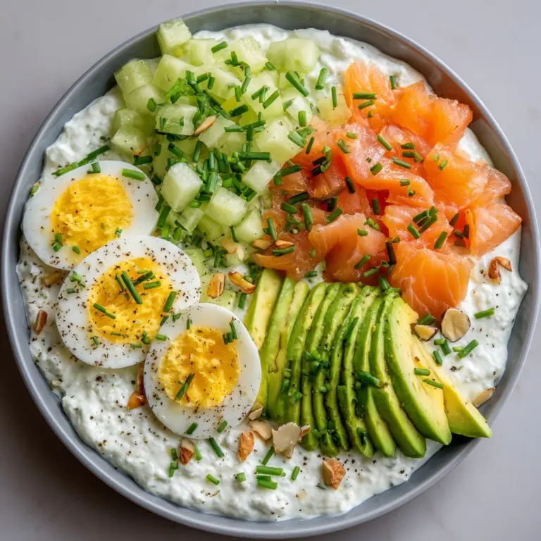 Cottage Cheese Salad With Smoked Salmon & Avocado Recipe