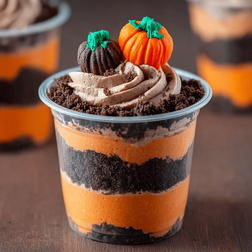 Irresistible Pumpkin Patch Dirt Cups Recipe - Recipe Image