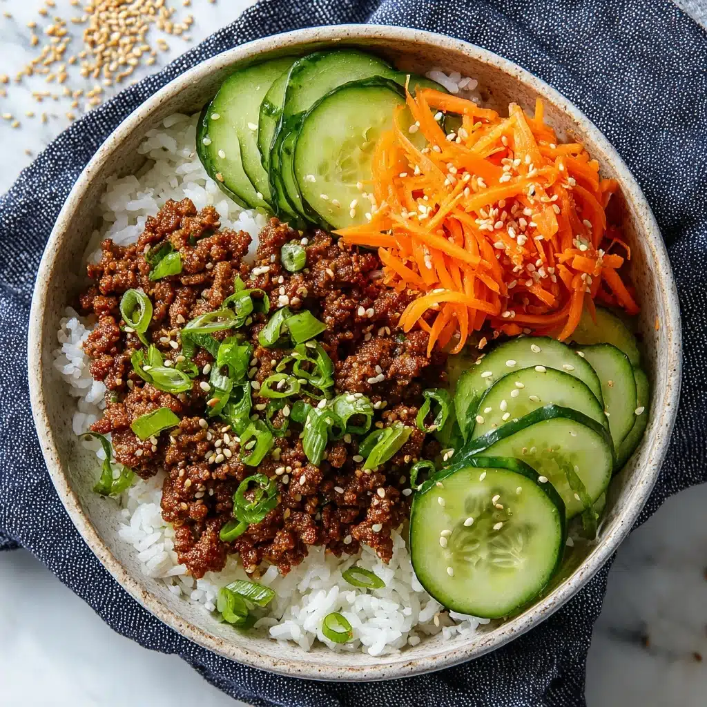 Quick & Easy Korean Ground Beef Bowl Recipe - Recipe Image