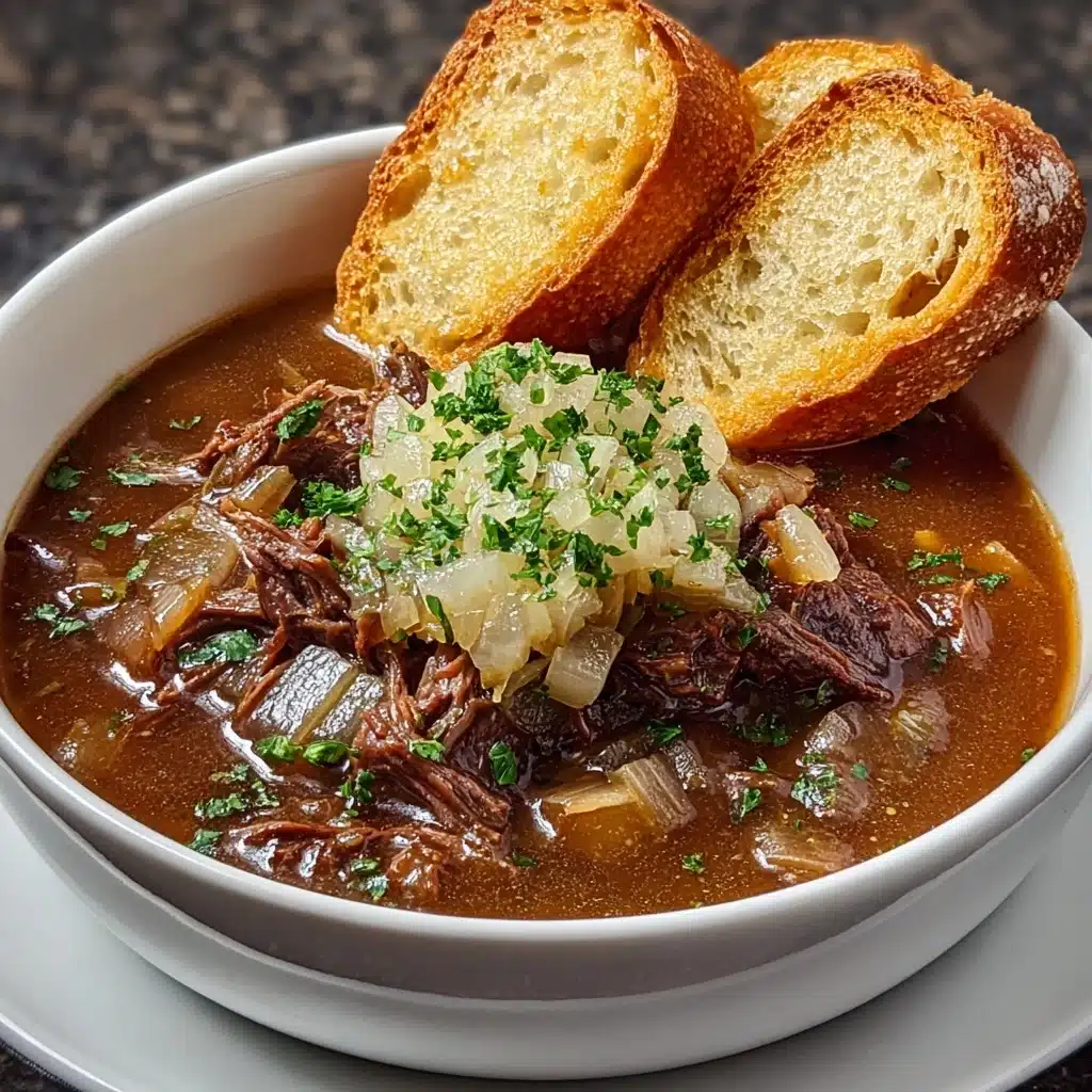 French Onion Beef Short Rib Soup Recipe - Recipe Image