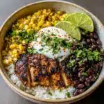 Mexican Street Corn Chicken Rice Bowl Recipe