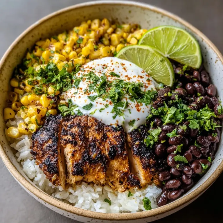Mexican Street Corn Chicken Rice Bowl Recipe