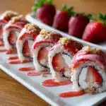 Strawberry Shortcake Sushi Roll Dessert Recipe
