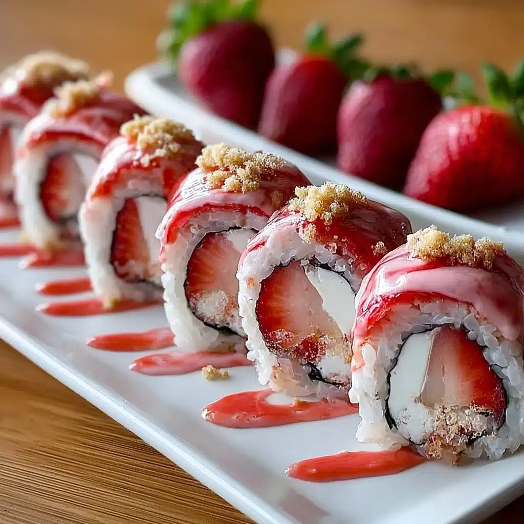 Strawberry Shortcake Sushi Roll Dessert Recipe - Recipe Image