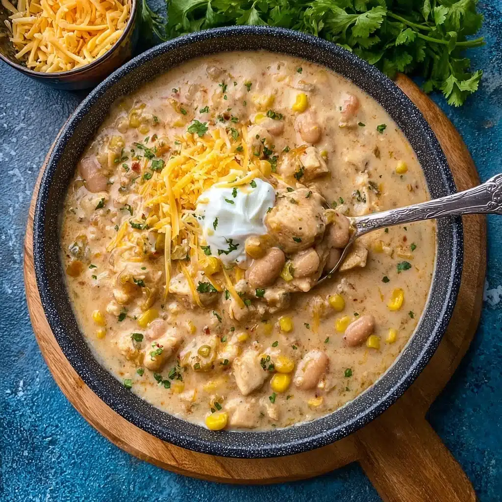 Creamy White Chicken Chili with Cream Cheese Recipe - Recipe Image
