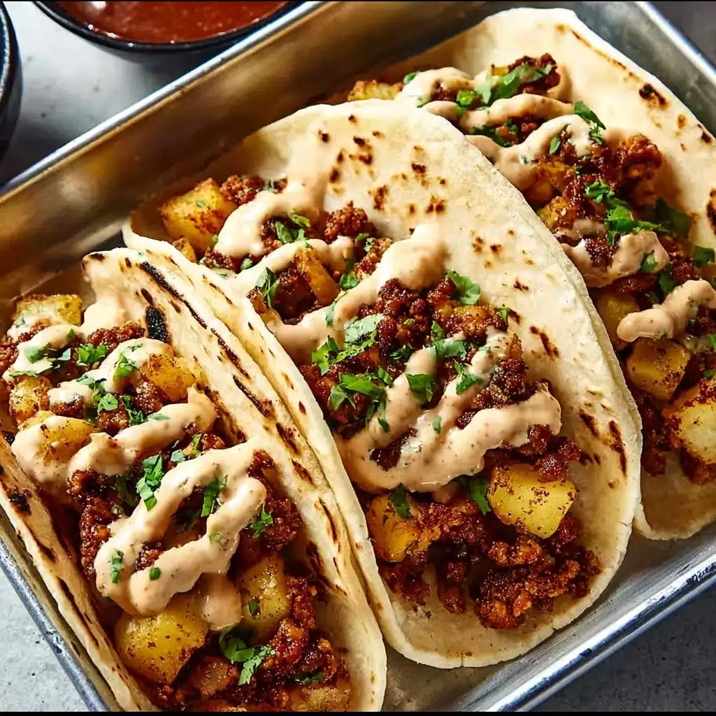 Garlic Butter Honey BBQ Chicken Tacos Recipe - Recipe Image