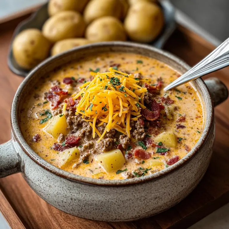 Easy Cheeseburger Soup Recipe