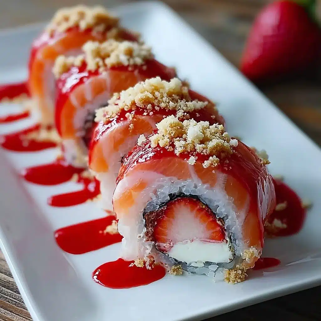 Strawberry Shortcake Sushi Roll Dessert Recipe - Recipe Image