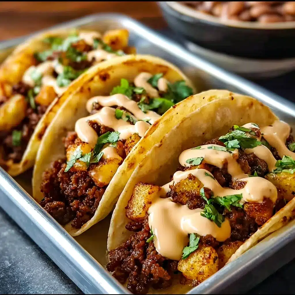 Garlic Butter Honey BBQ Chicken Tacos Recipe - Recipe Image