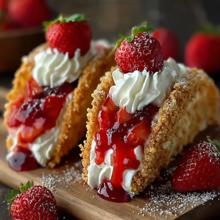 Strawberry Crunch Cheesecake Tacos Recipe