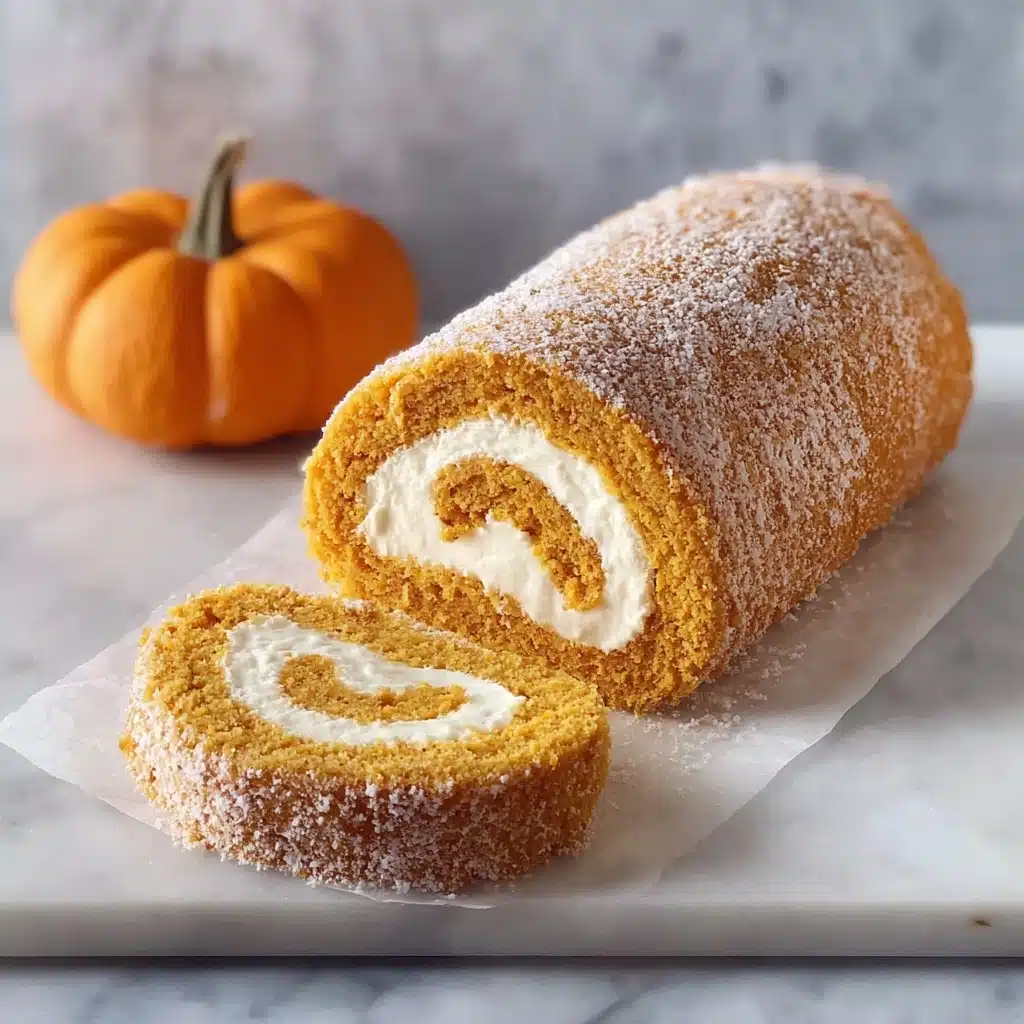 Fall Pumpkin Spice Roll Cake Recipe - Recipe Image