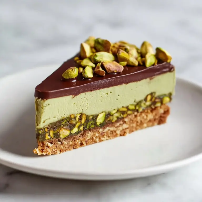 Chocolate Pistachio Ganache Tart Recipe