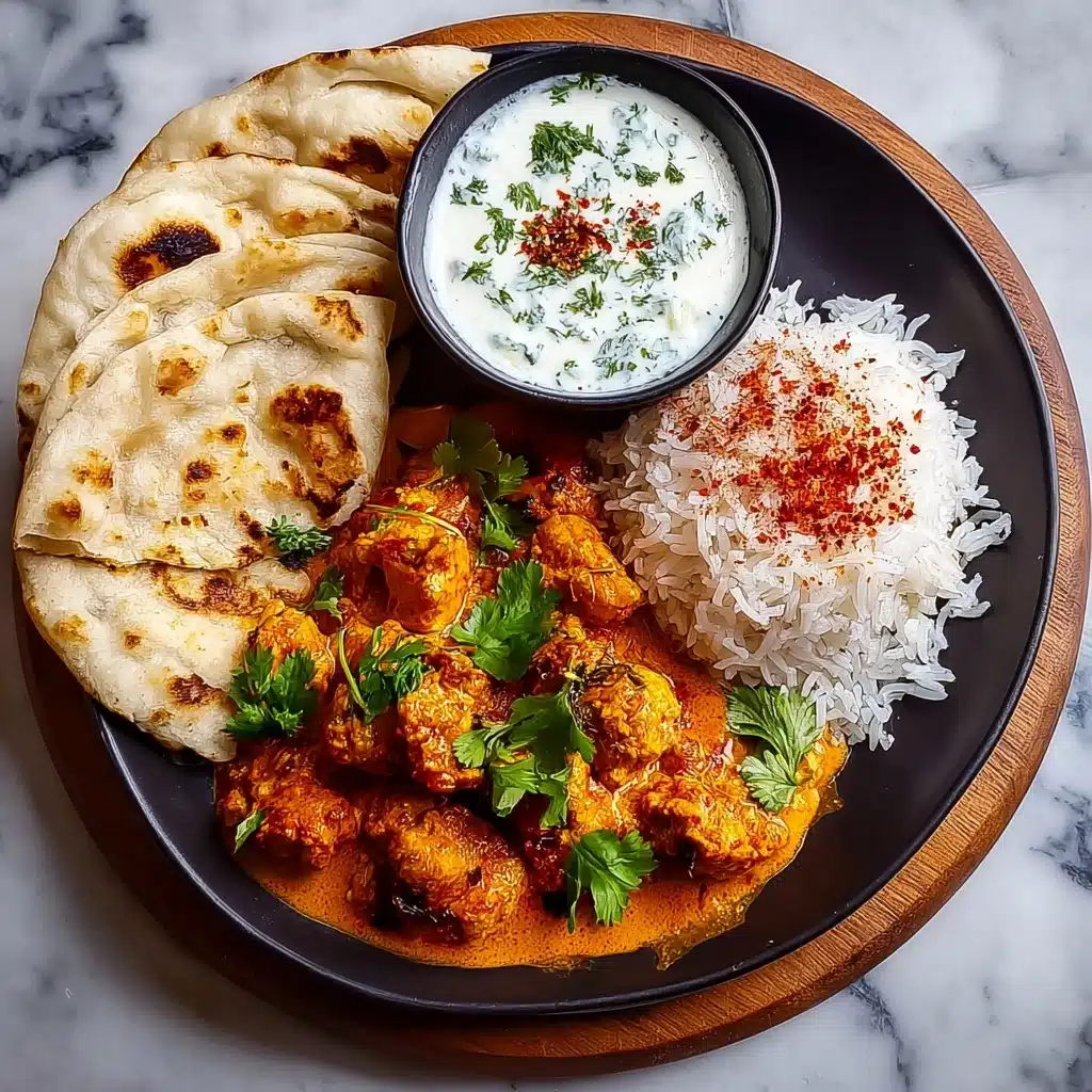 Epic Butter Chicken Bowl with Basmati Rice & Naan Recipe - Recipe Image