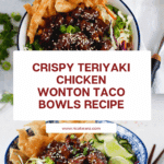 Teriyaki Chicken Wonton Taco Bowls Recipe