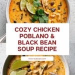 Easy Chicken, Poblano, and Black Bean Soup Recipe
