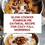 Slow Cooker Pumpkin Pie Oatmeal Recipe