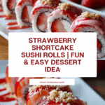 Strawberry Shortcake Sushi Roll Dessert Recipe
