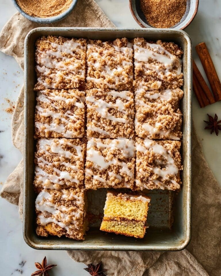Classic Coffee Cake with Streusel Topping and Vanilla Glaze Recipe