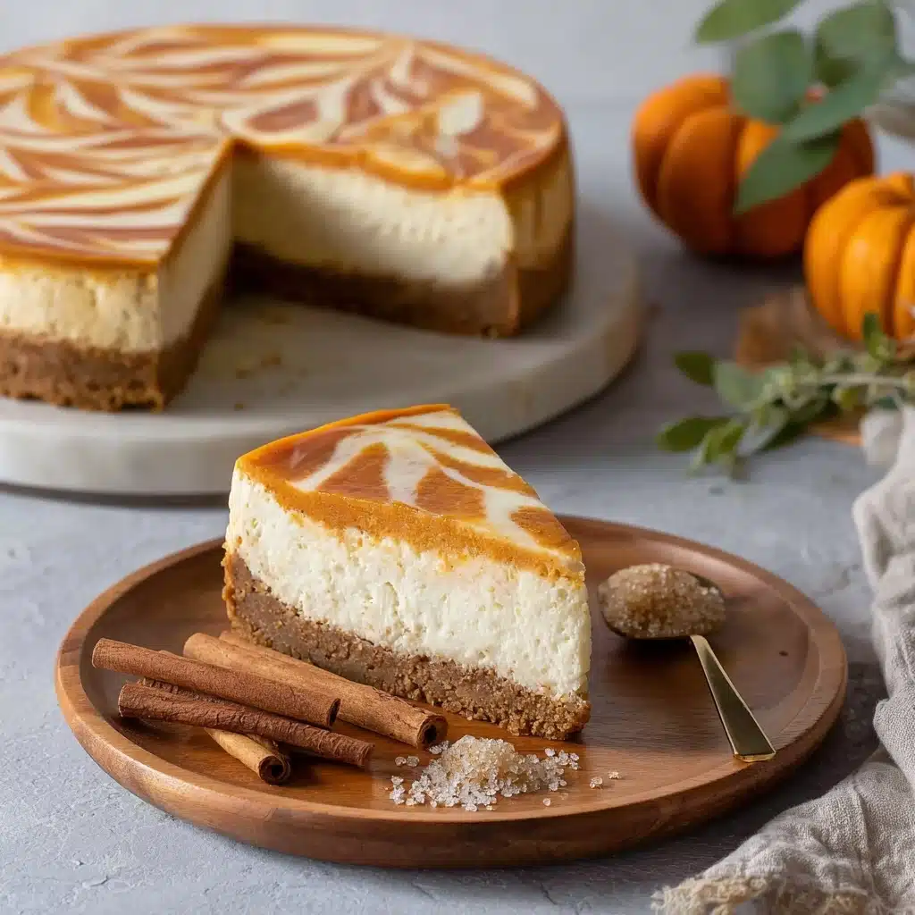 Pumpkin Swirl Cheesecake Recipe - Recipe Image