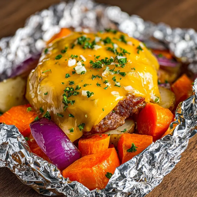 Hobo Hamburger Foil Packet Dinner Recipe