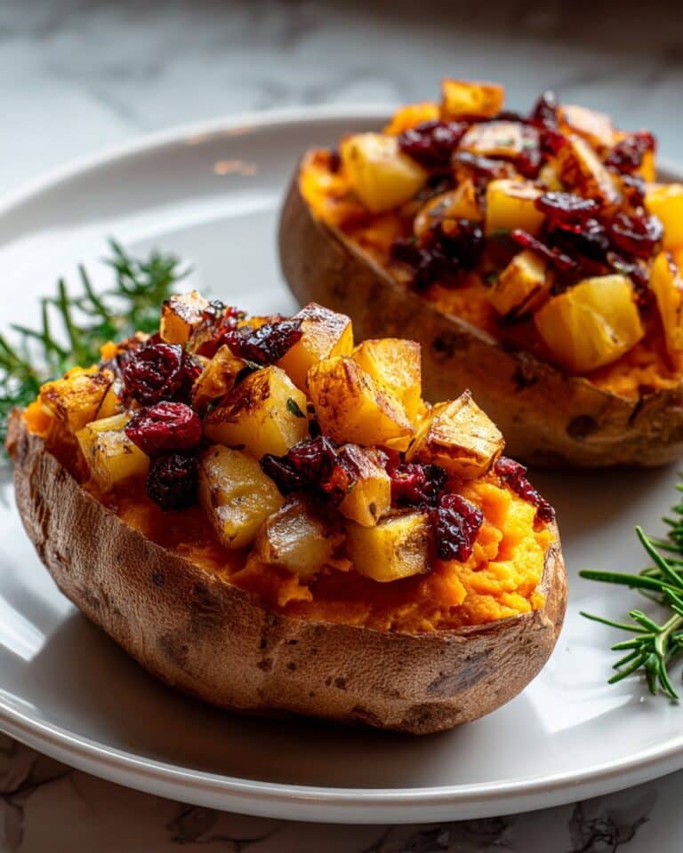 Cranberry Apple Twice-Baked Sweet Potatoes Recipe