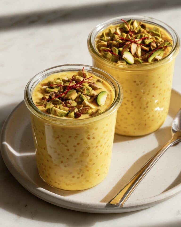 Indian-Style Overnight Oats with Saffron, Cardamom, and Pistachios Recipe