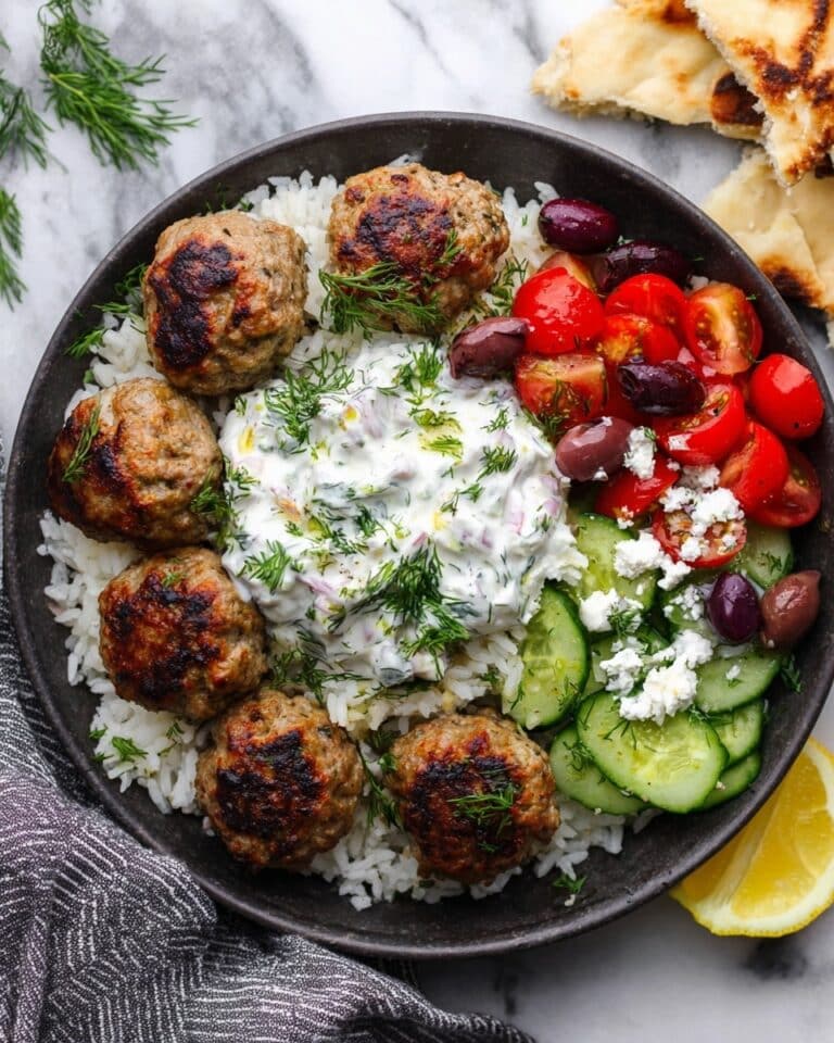 Greek Turkey Meatballs with Tzatziki Sauce Recipe