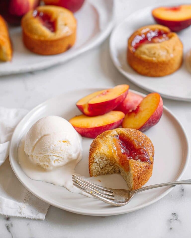 Peach Upside Down Mini Cakes Recipe