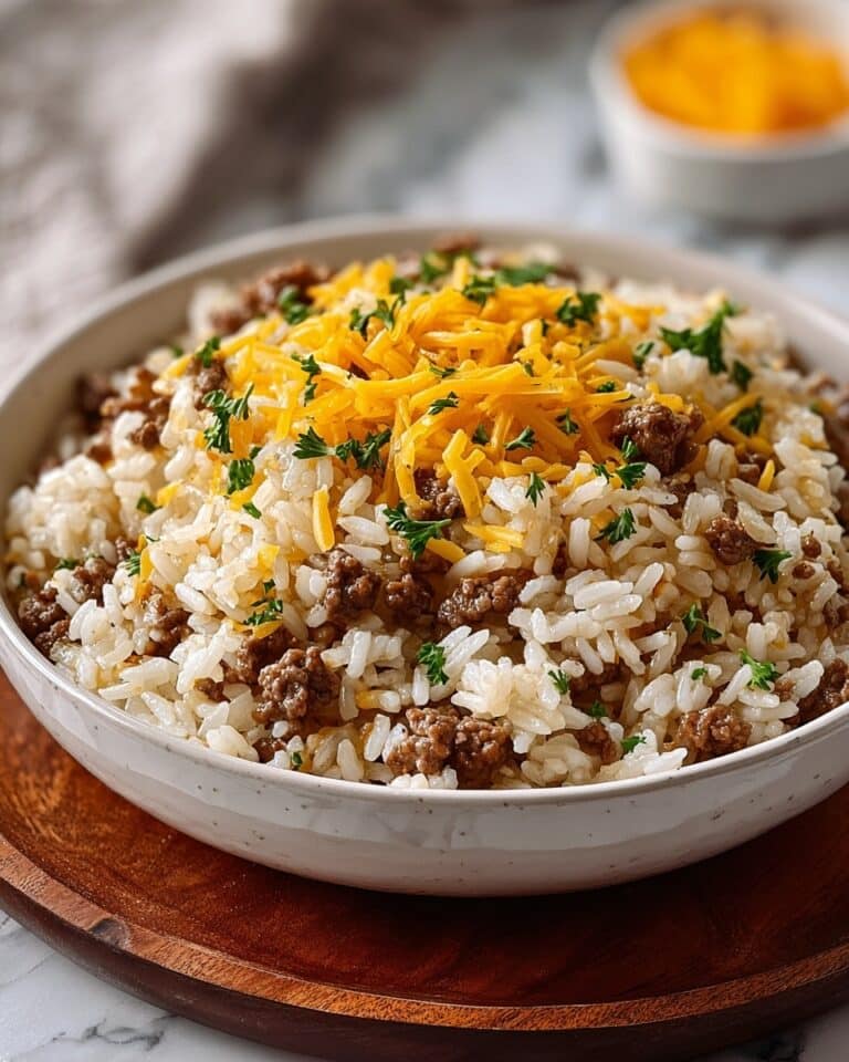 Cheesy Hamburger Rice Casserole Recipe