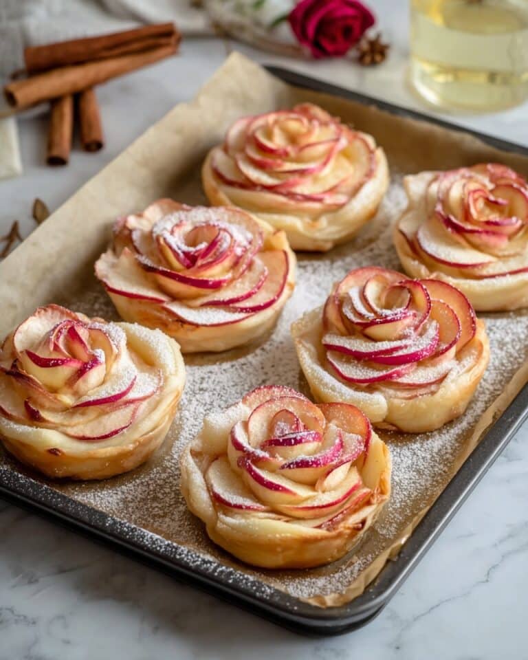 Baked Apple Roses with Puff Pastry Recipe