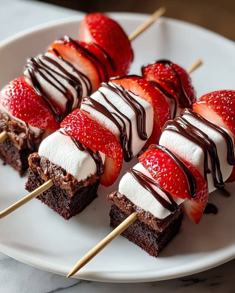 Sweet Strawberry Brownie Kabobs for Effortless Party Fun Recipe