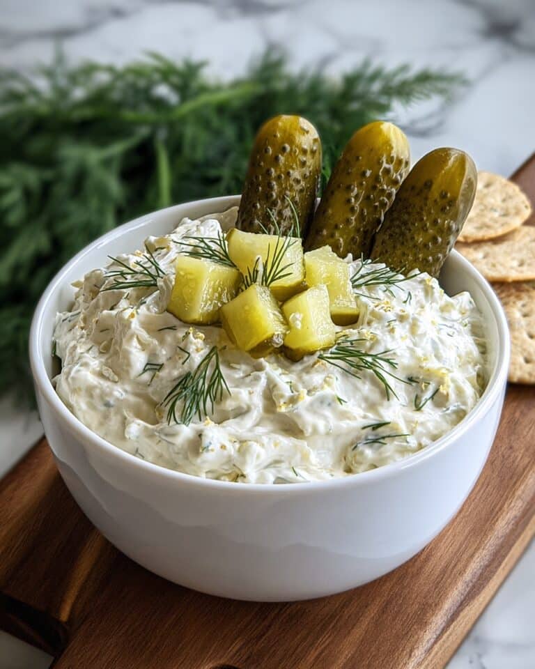 Creamy Crunchy Dill Pickle Dip Recipe