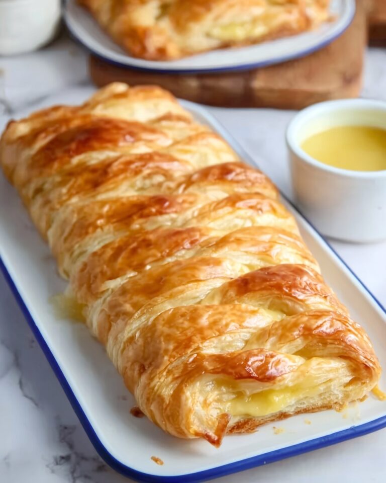 Lemon Puff Pastry Braid with Cream Cheese & Lemon Filling Recipe