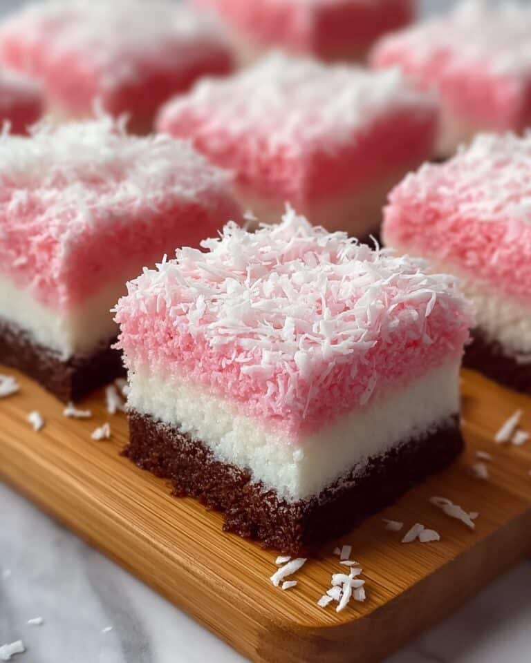 Pink Coconut Snowball Cake Bars Recipe