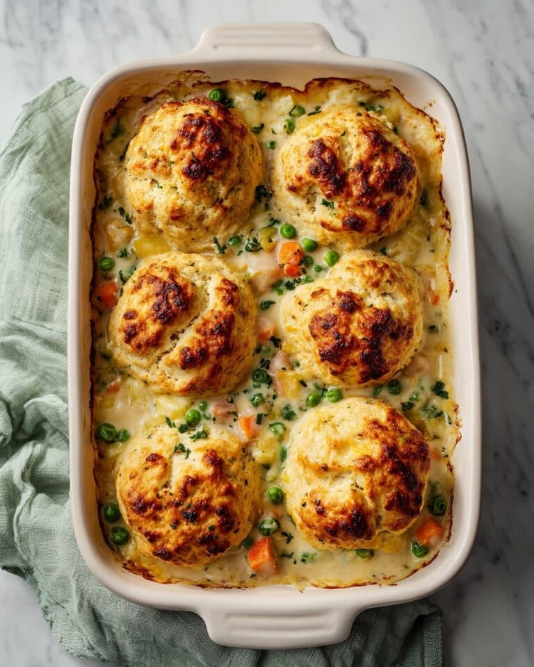 Biscuit Vegetable Pot Pie Casserole Recipe