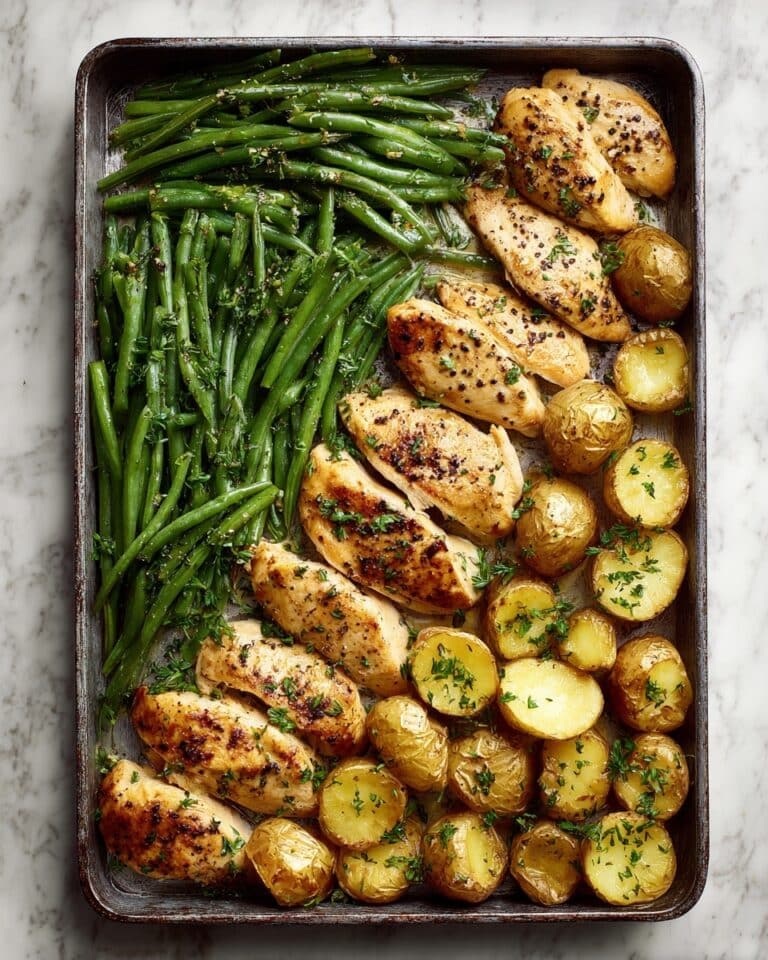 Sheet Pan Honey Mustard Chicken, Potatoes, and Green Beans Recipe