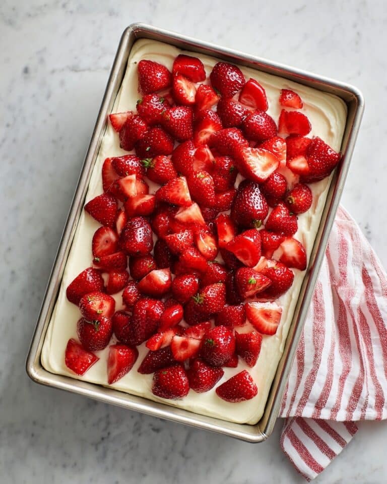 Strawberry Shortcake Sheet Cake Recipe