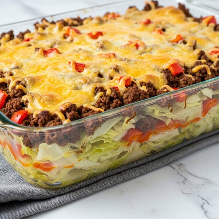 Savory Cabbage Beef Bake Recipe
