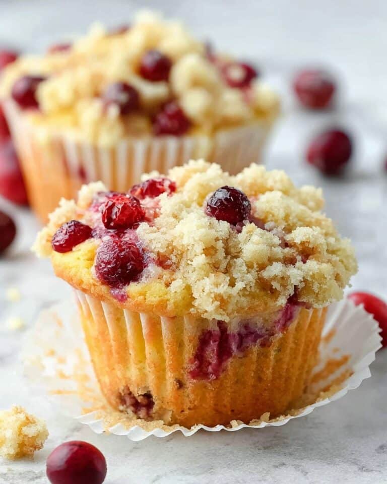 Cranberry Orange Muffins with Streusel Topping Recipe