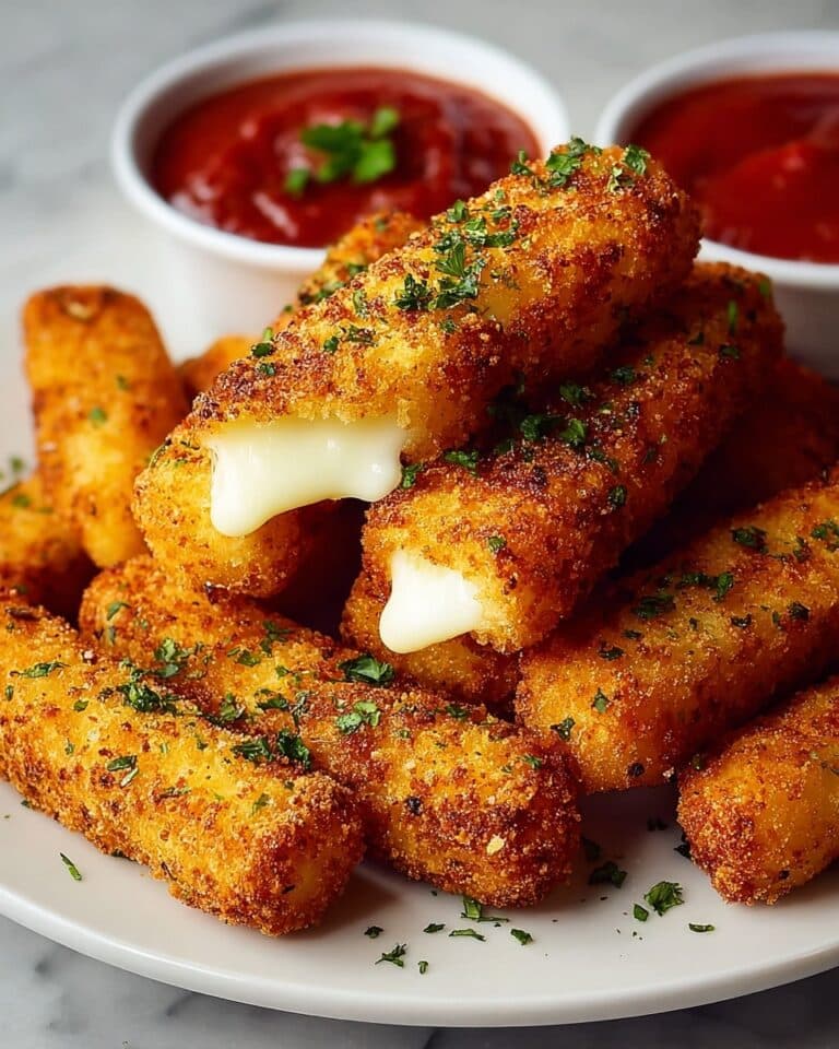 Crispy Mozzarella Sticks with Marinara Dipping Sauce Recipe