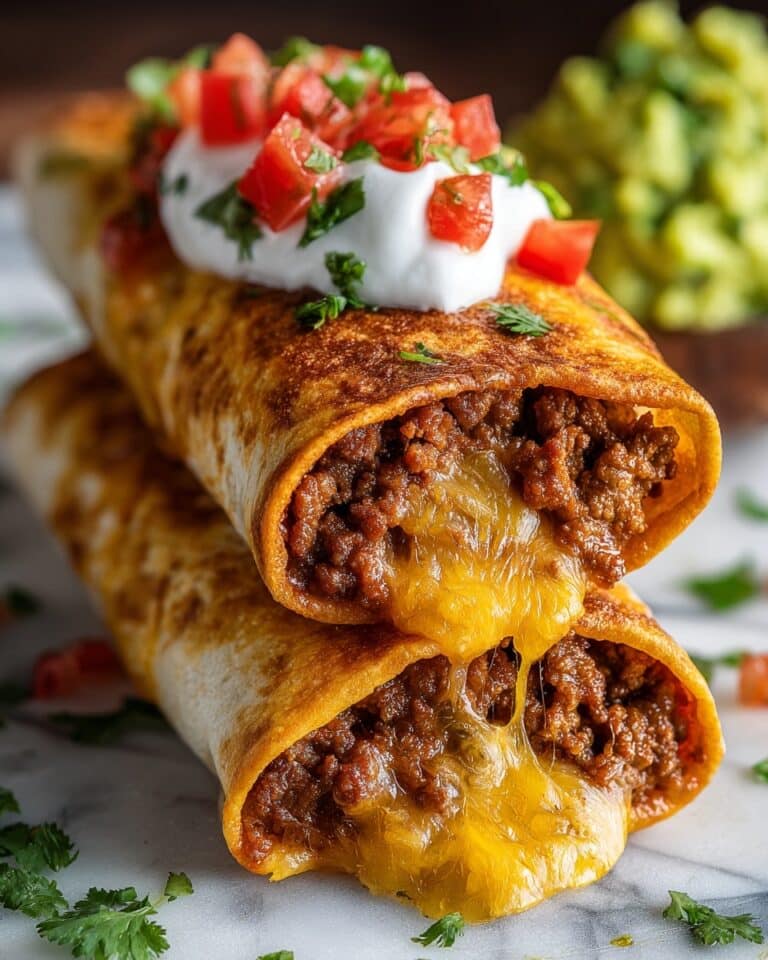 Beef and Cheese Chimichangas Recipe