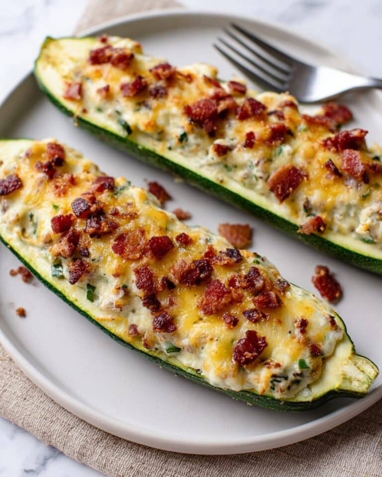 Jalapeno Popper Zucchini Boats Recipe