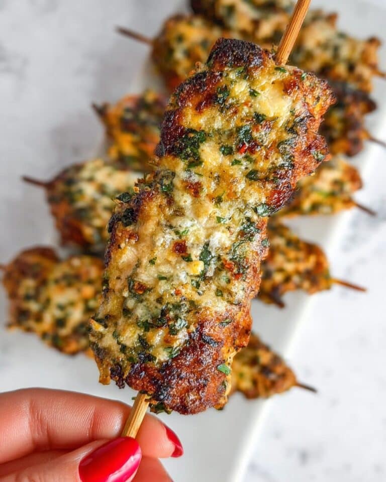 Garlic Parmesan Chicken Skewers Recipe