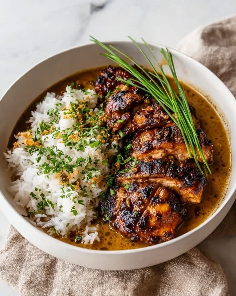 Caramelised Soy Chicken with Garlic Ginger Broth Recipe