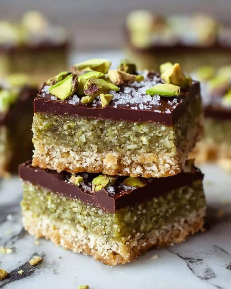 Brown Butter Dubai Pistachio Chocolate Chip Cookie Bars Recipe