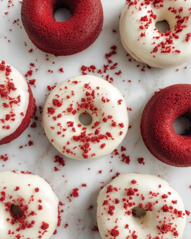Red Velvet Donuts with Cream Cheese Glaze Recipe