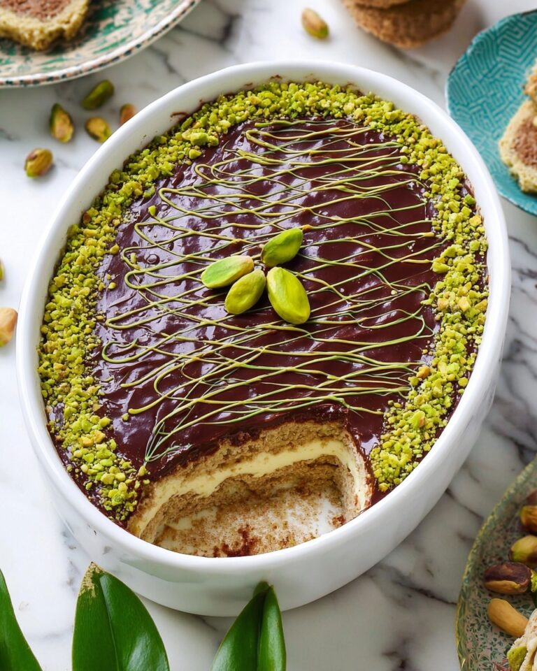 Dubai Pistachio Tiramisu with Kataifi and Chocolate Ganache Recipe