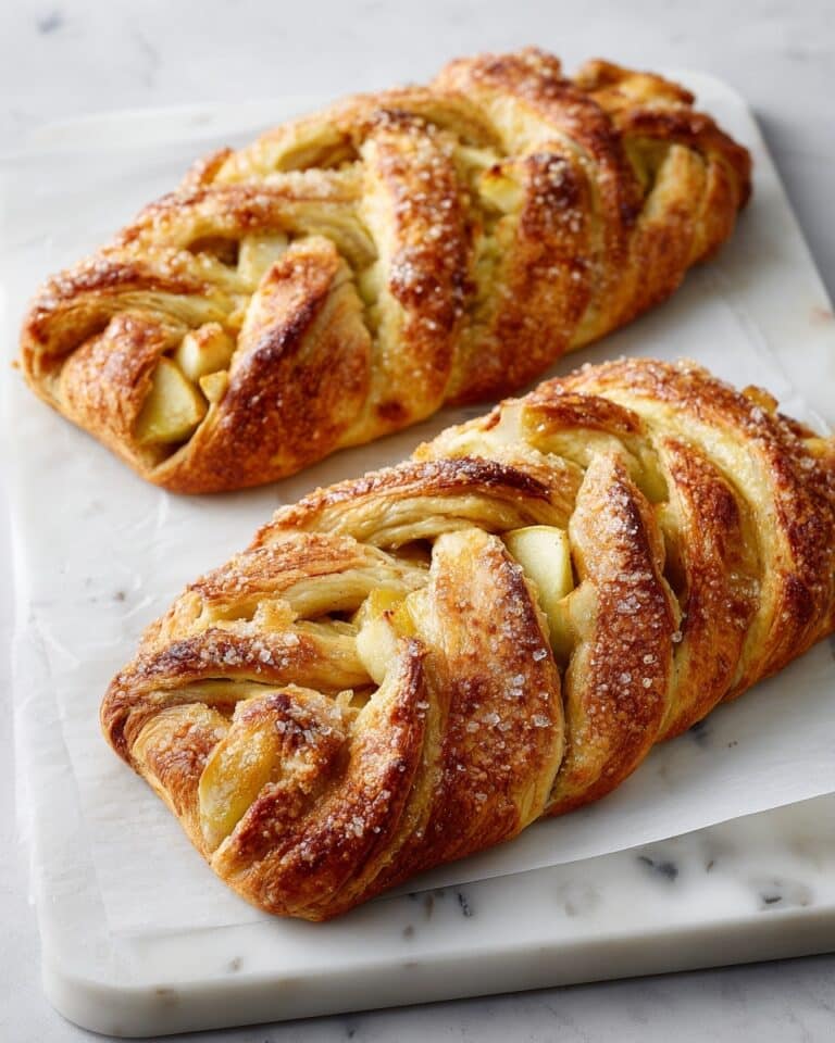 Apple Puff Pastry Braid with Cinnamon Cream Cheese Filling Recipe