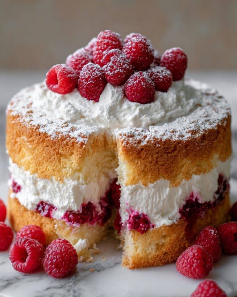 Raspberry Angel Food Cake Recipe